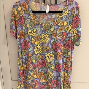 LuLaRoe Classic T (Colorful Floral Short Sleeve Top)